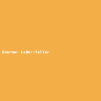 Enormer Leder-Teller