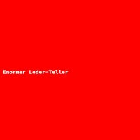 Enormer Leder-Teller