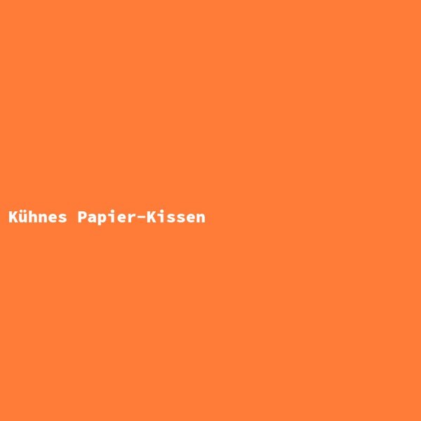 Kühnes Papier-Kissen