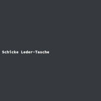 Schicke Leder-Tasche