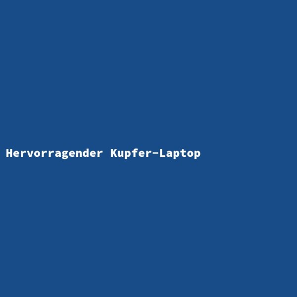 Hervorragender Kupfer-Laptop