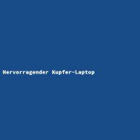 Hervorragender Kupfer-Laptop