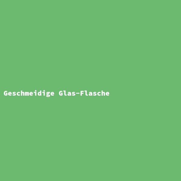 Geschmeidige Glas-Flasche